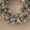 24" Lexington Fir Flocked Plug-In Wreath with Warm White LED Lights Snowy Classic Holiday Décor
